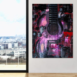 Abstract Guitar - NicheCanvas