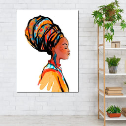 African Woman Turban - NicheCanvas