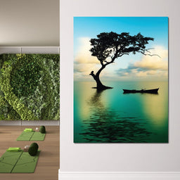 Cyan Tree - NicheCanvas