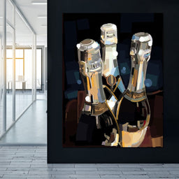 Champagne Bottles - NicheCanvas