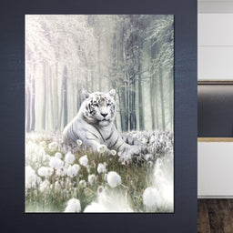 White Tiger Flowers - Zenzdesign - NicheCanvas