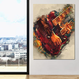 Jimmy Page's Electric Guitar - Abraham Szomor - NicheCanvas