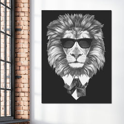 Dressed Up Lion - NicheCanvas
