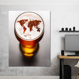 World Map Beer - NicheCanvas