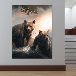 Sunset Bears - Zenzdesign - NicheCanvas