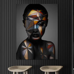 Geometric Face Paint - Johanjjf - NicheCanvas