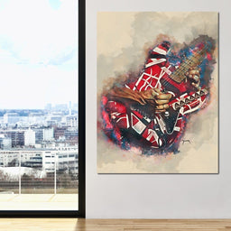 Eddie Van Halen's Electric Guitar - Abraham Szomor - NicheCanvas
