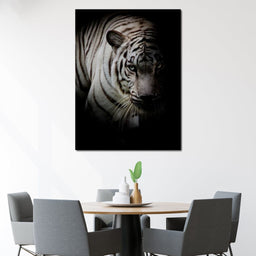 Black and White Tiger - NicheCanvas