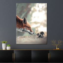 Fox Meets Squirrel - Zenzdesign - NicheCanvas
