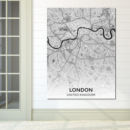 Map of London, UK - NicheCanvas