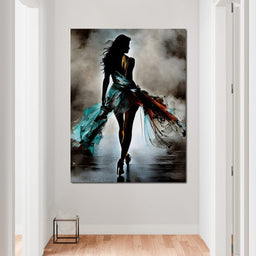 Female Portrait Paint Splash 040 - Johanjjf - NicheCanvas