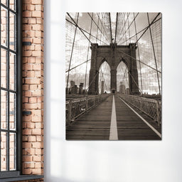 Brooklyn Bridge in Black & White - NicheCanvas