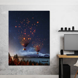 Hot Air Balloon Light - Natacha Einat - NicheCanvas