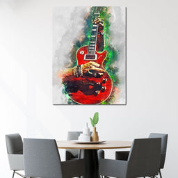 Slash Blood Red Guitar  - Abraham Szomor - NicheCanvas