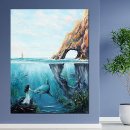 Swimming with the Shark - NicheCanvas