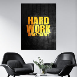 Hard Work Beats Talent - ABConcepts - NicheCanvas