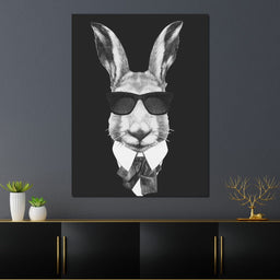 Dressed Up Rabbit - NicheCanvas