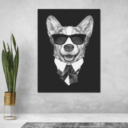 Dressed Up Corgi - NicheCanvas