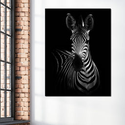 Black and White Zebra - NicheCanvas