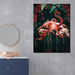 Glowing Flamingo - Zenzdesign - NicheCanvas