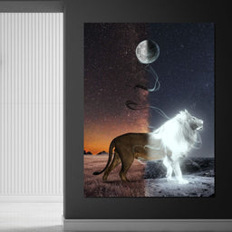 Lion Lune - Natacha Einat - NicheCanvas
