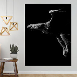 Black and White Eagle - NicheCanvas