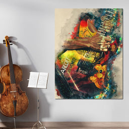 Kirk Hammett's Electric Guitar - Abraham Szomor - NicheCanvas