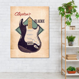 Eric Clapton's Blackie Guitar Retro - Abraham Szomor - NicheCanvas