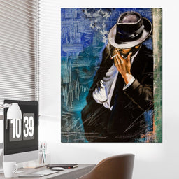 Smoking Man - NicheCanvas