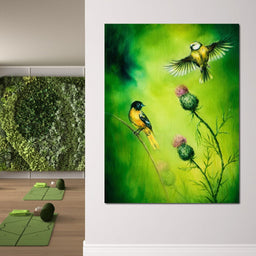 Emerald Songbirds - NicheCanvas