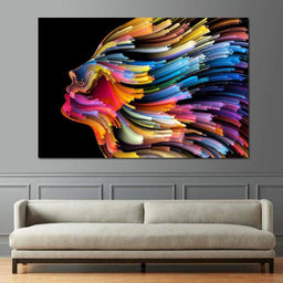 Psychedelic Face - NicheCanvas