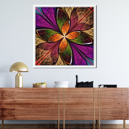 Fractal Flower in Multicolors - NicheCanvas