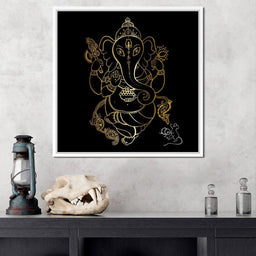 Golden Ganapati - NicheCanvas