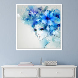 Woman with Floral Hat - NicheCanvas