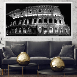 Colosseum at Night Time - NicheCanvas