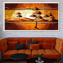 African Savanna Sunset - NicheCanvas