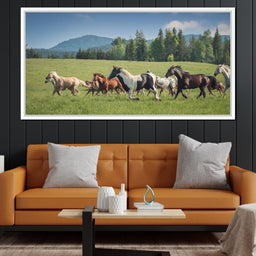 Horses of all Colors Running in a Pasture - Terrie Gray - NicheCanvas