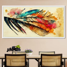 Feathers in Watercolor - NicheCanvas