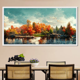 Lakefall Landscape - NicheCanvas