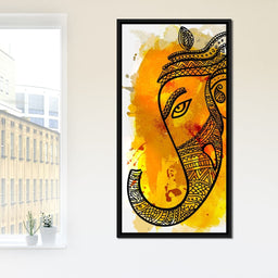 Lord Ganesha in Yellow - NicheCanvas