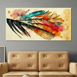 Feathers in Watercolor - NicheCanvas