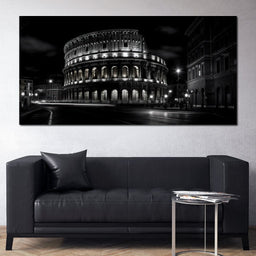 Rome Colosseum at Night - NicheCanvas