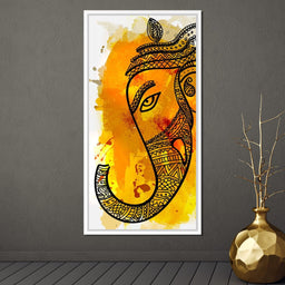 Lord Ganesha in Yellow - NicheCanvas