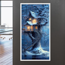 Winter Tree House - TooplesArt - NicheCanvas