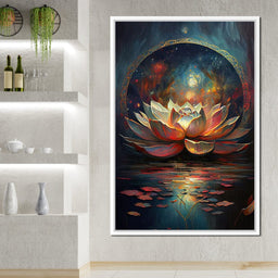 Midnight Lotus Flower - NicheCanvas