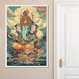 Joyful Lord Ganesh - NicheCanvas
