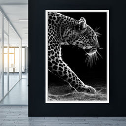 Black and white Leopard - NicheCanvas