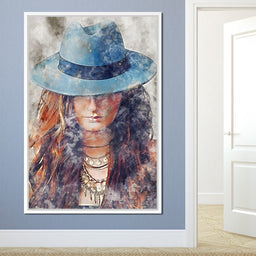 Girl in a Hat - Mateo - NicheCanvas