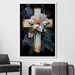 Floral Cross 02 - Neal Hackett  - NicheCanvas