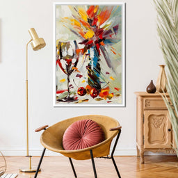 Wine & Flowers - NicheCanvas